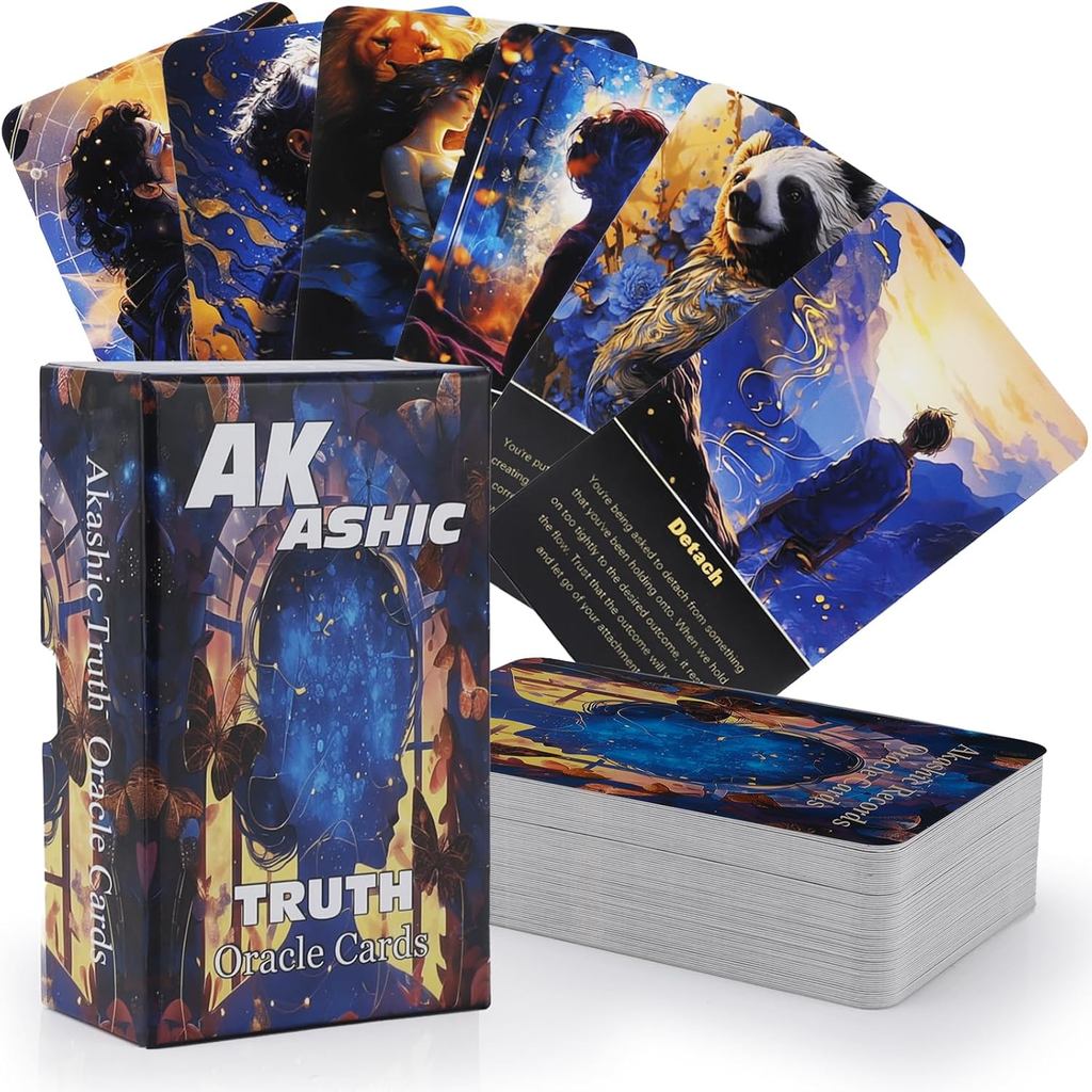 Akashic Oracle Cards Deck, Oracle Cards สําหรับผู้เริ่มต้น, Energy Healing Oracle Cards,78 Oracle De