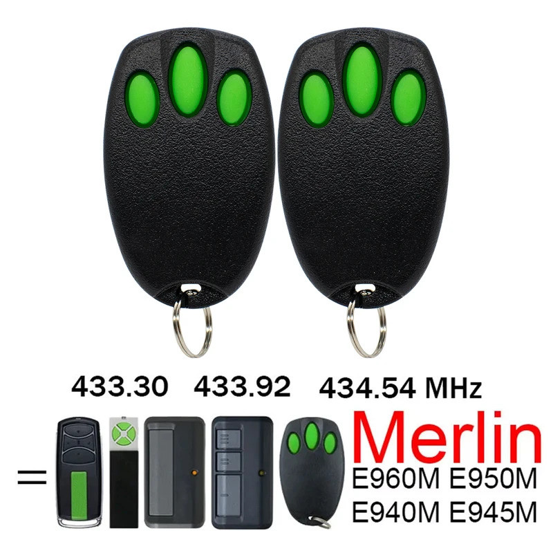 1/2pcs Merlin Premium E960M E940M E950M E945M Security + 2.0 โรงรถประตูรีโมทคอนโทรลโรงรถประตูเปิด 43