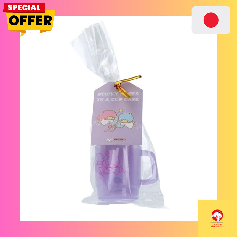 Sun-Star Stationery Sanrio Characters Goods Sticky Notes with Case, Cup Case Included, Little Twin S