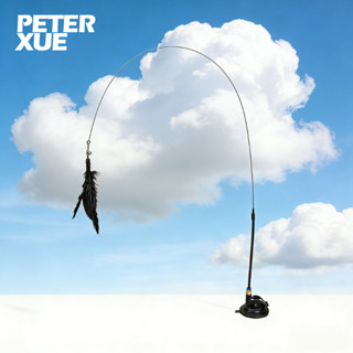 Peterxue ไม้ตกแมวขนนก ของเล่นแมว ไม้ล่อแมว ติดพื้น มีกระดิ่ง…