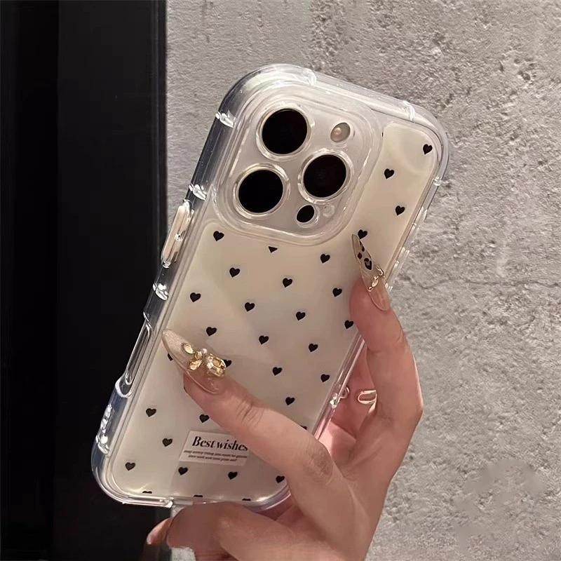 🎈Snap&Co🎈เคสไอโฟน17 เหมาะสำหรับ สำหรับ IPhone17 15 12 14 13 11 16 Pro Max X XR 7 8Plus เคสโทรศัพท์ใสลายจุดเรียบง่าย