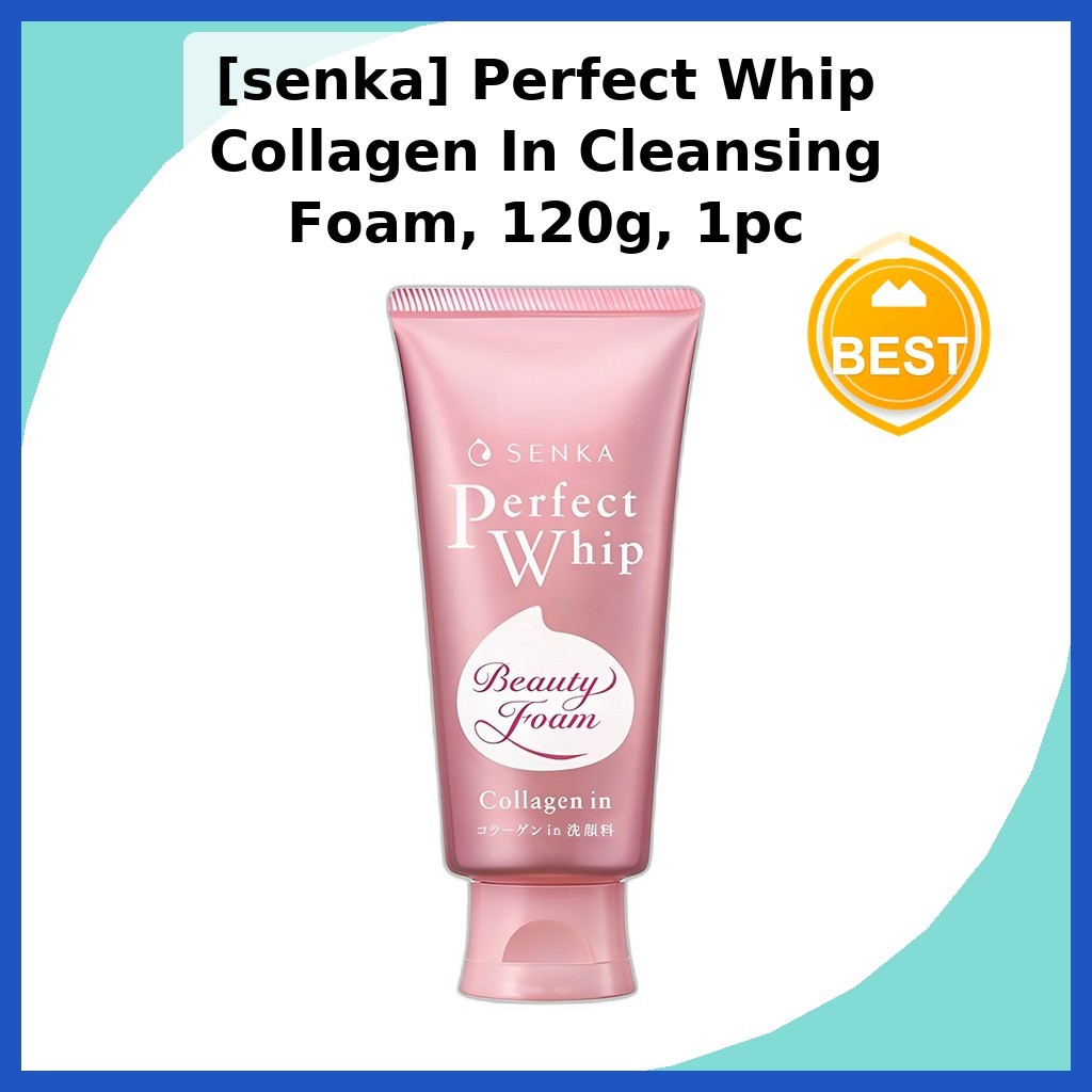 [senka] Perfect Whip Collagen In Cleansing Foam, 120g, 1 ชิ้น / โฟมล้างหน้าเกาหลี / เนื้อครีม บาย se