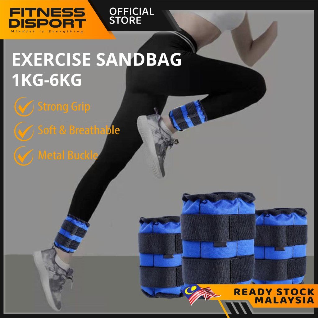 1KG-6KG Fitness Leg Sand Bag Ankle Weights Adjustable Sand Bag Running Wrist Arm Leg Exercise Traini