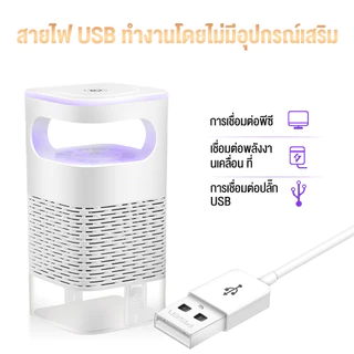 เครื่องดักยุง USB โคมไฟดักยุง แสงม่วงล่อยุง เงียบ ปลอดสารเคมี ประหยัดไฟ สำหรับห้องนอน ในบ้าน