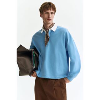 H&M(เอชแอนด์เอ็ม) เสื้อโปโลผ้าฝ้ายทรงหลวม ผู้ชาย 1311897_2