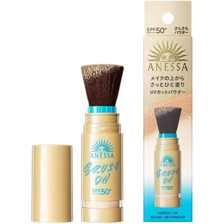 Anessa Perfect UV Blush-On Powder SPF50+ PA++++ แป้งฝุ่นสำหรับผิวหน้า แบบมีแปรงในตัว สี Translucent 