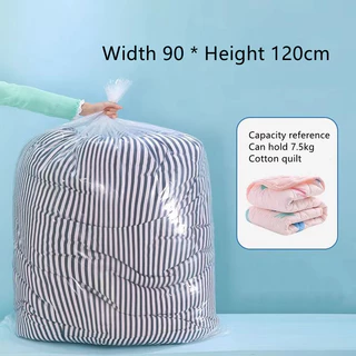 ของมาใหม่！ถุงพลาสติกใบใหญ่ 90*120CM สำหรับใส่ของ จัดเก็บ ใส่ผ้านวม ย้านบ้าน รับน้ำหนักใหญ่สุด15KG