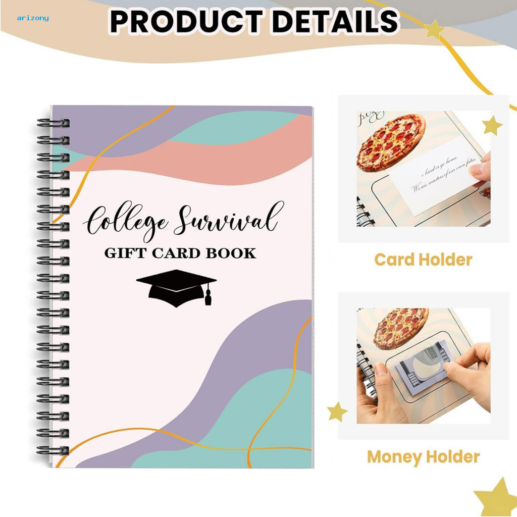penstok College Gift Card Photo Album Gift Card Display Book College Graduation Gift Card with Cash 