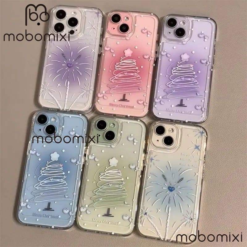 สําหรับ Honor X8D X9C X7C X8C X6B X8B X6A X7A X7B X9B X7D X9D สวยไล่โทนสีต้นคริสต์มาสกันกระแทกTPUเคสโทรศัพท์