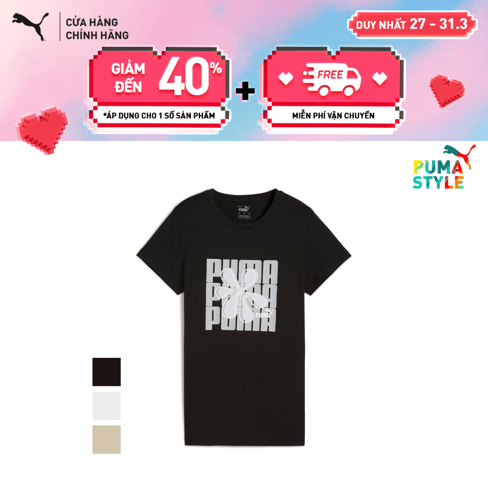 PUMA Graphics Wording Tee เสื้อยืดแฟชั่นผู้หญิง