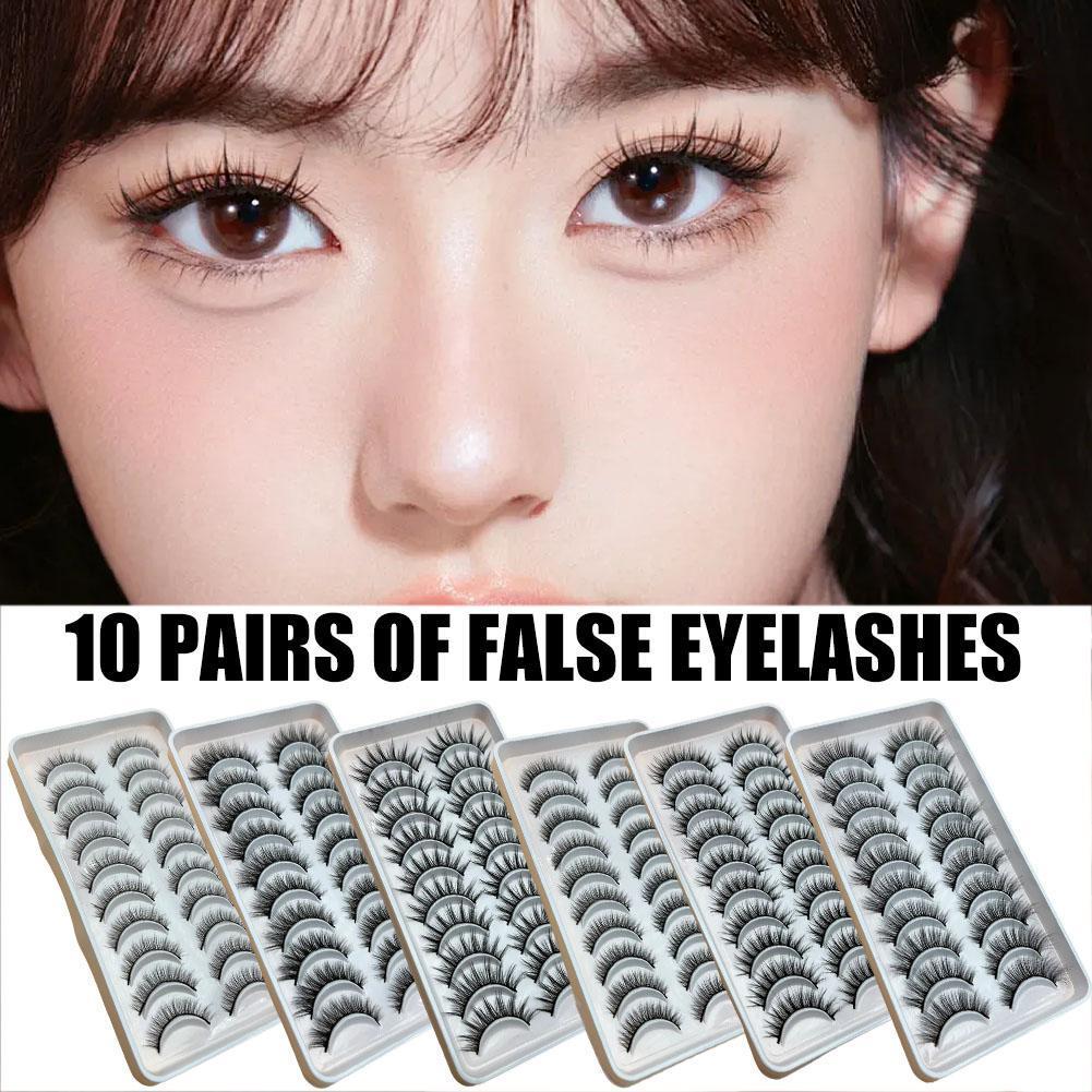 ขนตาปลอมขนตาธรรมชาติขนตา Wispy นุ่มดูขนตาปลอมสําหรับ D4y6