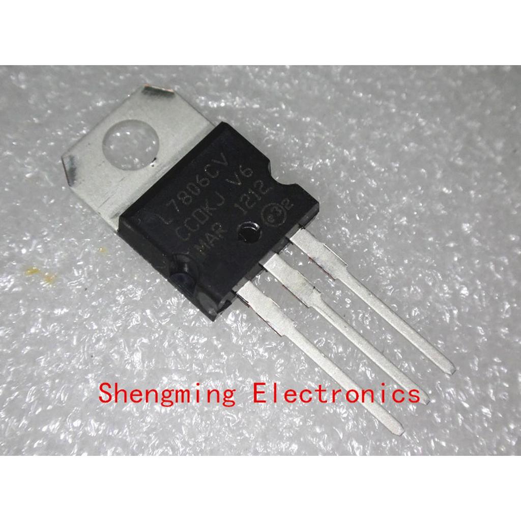 10PCS L7806CV L7806 7806 6V TO-220 ทรานซิสเตอร์