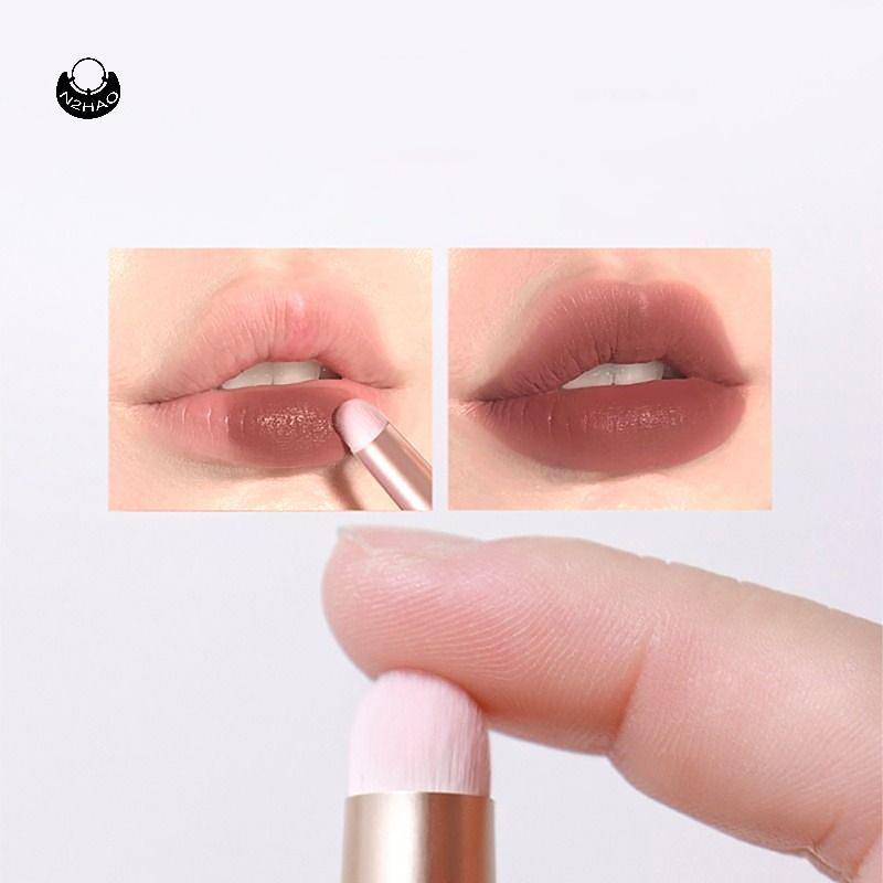 N2HAO 1 PC Mini ปลายนิ้ว Lipsti Blending แปรงแต่งหน้า Precision คอนซีลเลอร์ Make up แปรงโดมขนาดเล็กแ