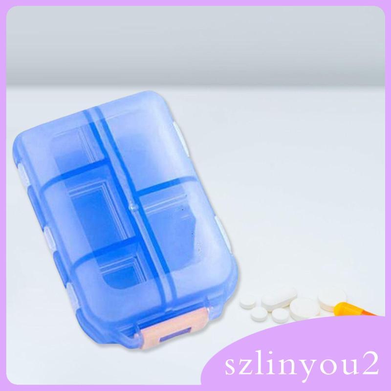 [szlinyou2] 6xTravel Pill Organizer/ Pill Container Holder /Pill Reminder Case/ 10 Grids