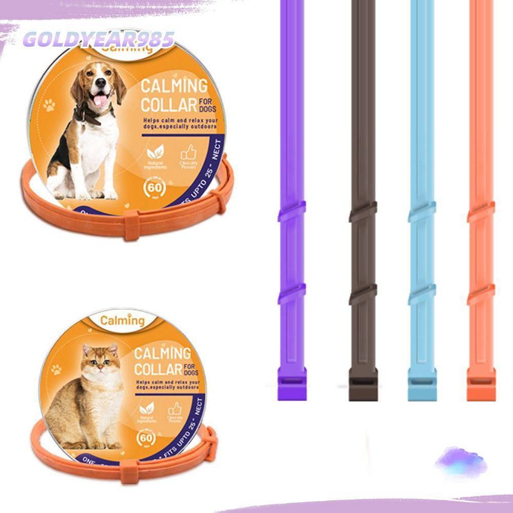 GOLDYEAR985 สร้อยคอสุนัขแมว TPR สัตว์เลี้ยงซัพพลายกันน้ําความวิตกกังวลบรรเทา