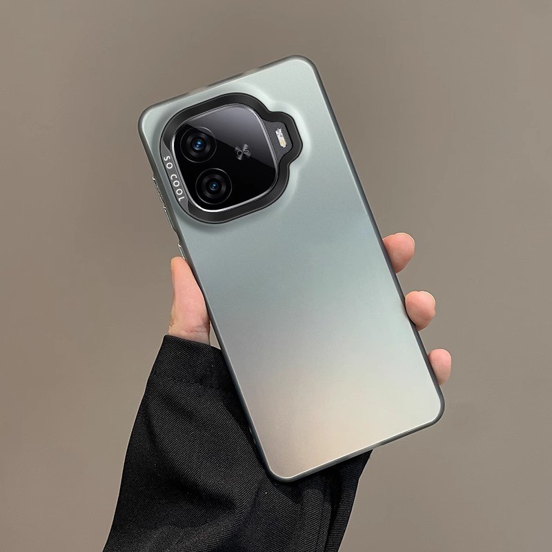 เหมาะสําหรับ iqoo15 เคสโทรศัพท์ Z9IMD สีสันเงินสีทึบโปร่งใส Frosted High-End Z8 ง่าย Neo11 ป้องกัน T