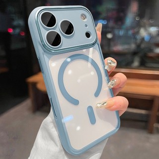 ซิลิโคนคุณภาพสูง Magnetic clear Case สําหรับ iPhone 17 Pro 16 15 14 13 Pro Max ตัวป้องกันเลนส์กันกระแทก