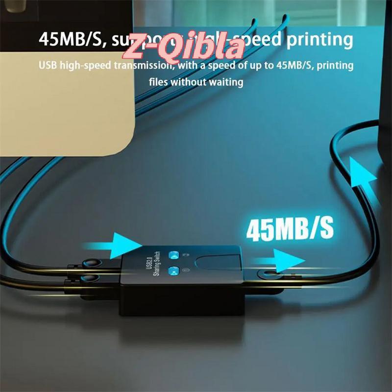 [Z-Qibla-t] USB2.0 2 พอร์ต Hub USB Switch เครื่องพิมพ์ Sharener สองคอมพิวเตอร์ Splitter U ในแชร์เครื