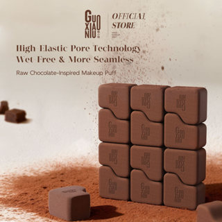 GUOXIAONIU 4PCS ฟองน้ำแต่งหน้าขนาดเล็กรูปทรงช็อกโกแลตพัฟ สำห…