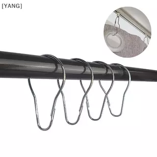 [YANG] 10/20pcs ผ้าม่านเปิดมะระแหวน Carabiner พวงกุญแจคลิปผ้าม่านหน้าต่าง Hook Bath ผ้าม่าน Rods Clamp อุปกรณ์เสริม null