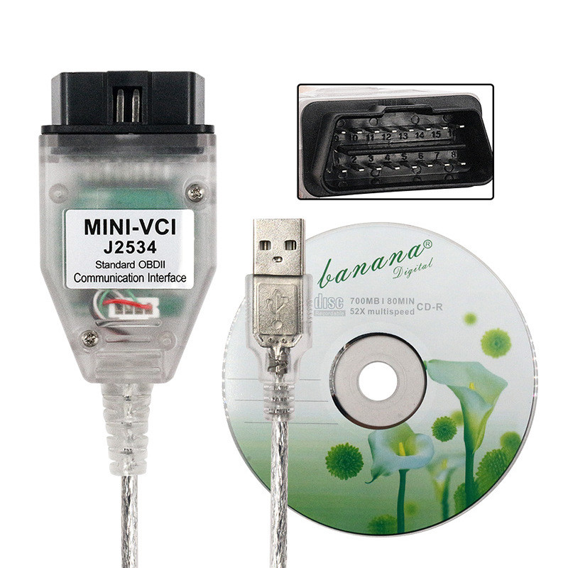 MINI VCI V17.30.01 J2534 สําหรับ toyota minivci รองรับ toyota Rexa