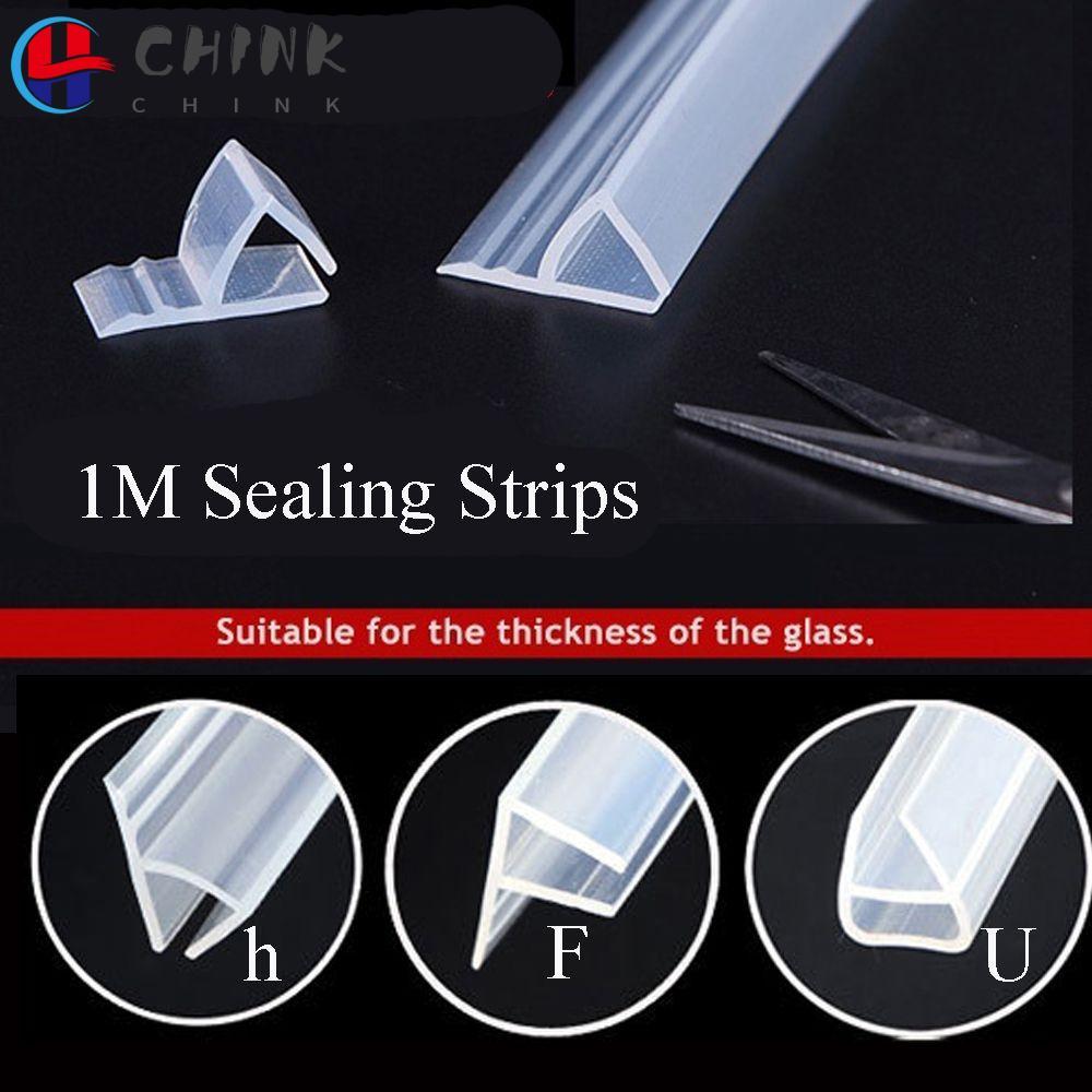 CHINK 1M 6-12mm FU h Shape Seal Strip ยางซิลิโคนอาบน้ําหน้าจอฮาร์ดแวร์ประตูกระจก Weatherstrip