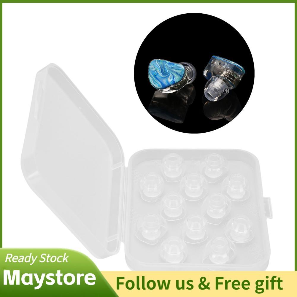 Maystoree Maystoree ซิลิโคน Eartips S M L 4 คู่เส้นผ่านศูนย์กลาง 4.5 มม.ถึง 6.5 มม.เปลี่ยน IEM เคล็ด