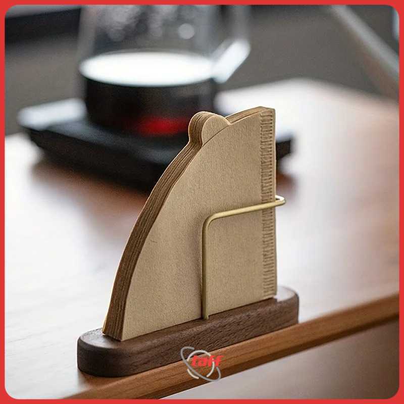 One Two Cups Coffee Filter Paper Holder Wood Filter Paper Holder - P-55