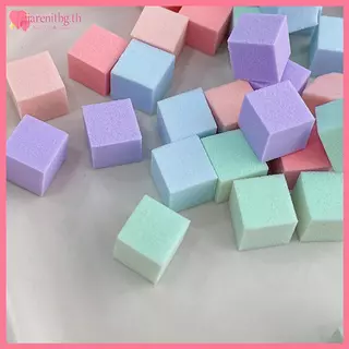 RENBG 50/100 ชิ้นสแควร์เล็บฟองน้ําชุด Gradient เล็บเจลเจลภาษาโปลิชคําออกแบบฟองน้ําคว้าปากกาอุปกรณ์แต่งเล็บ TH