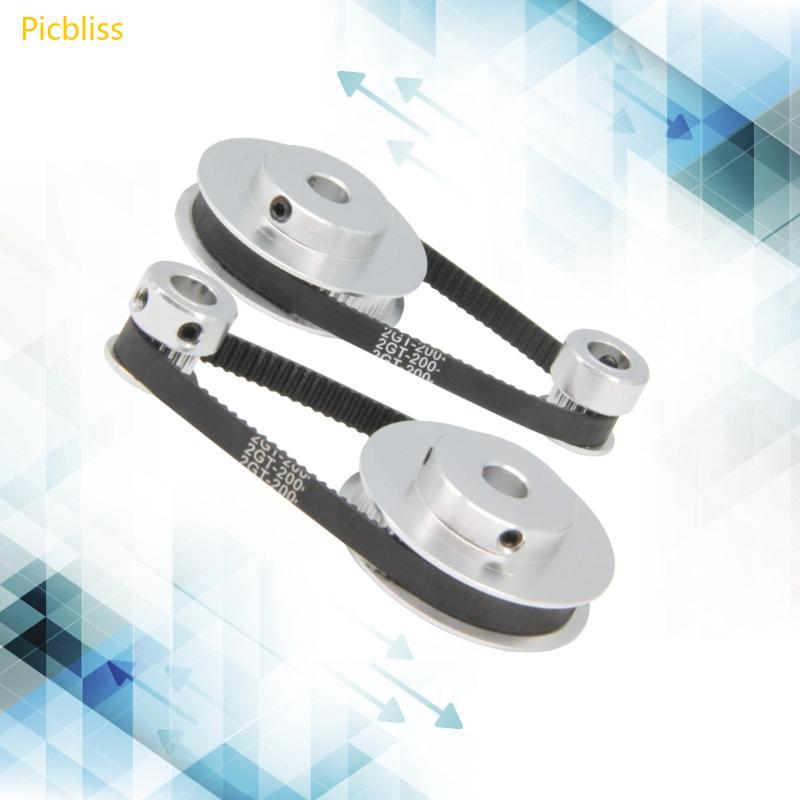 Picbliss GT2 Synchronous Wheel Synchronous Belt Pulley Timing Belt 20 ฟันและ 60 ฟันปิดสําหรับเจาะ Ma