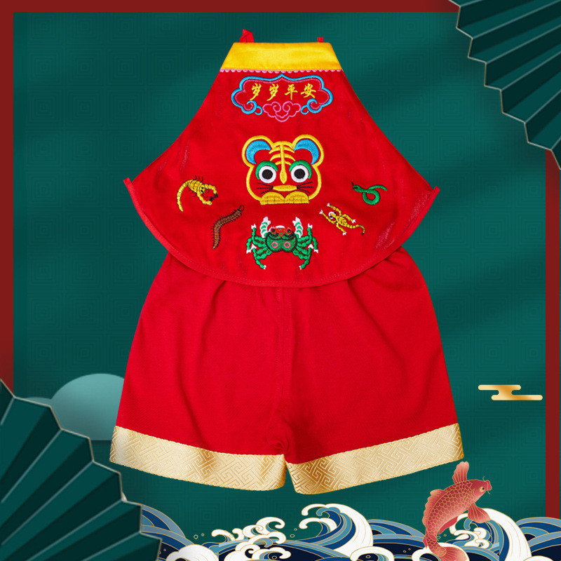 เด็กหนึ่งปีชุดเด็กจับโจวถังสูทหนึ่งร้อยวันเต็มเดือนเด็กบางท้องกระเป๋าเอี๊ยมหญิงทซ211z1.07