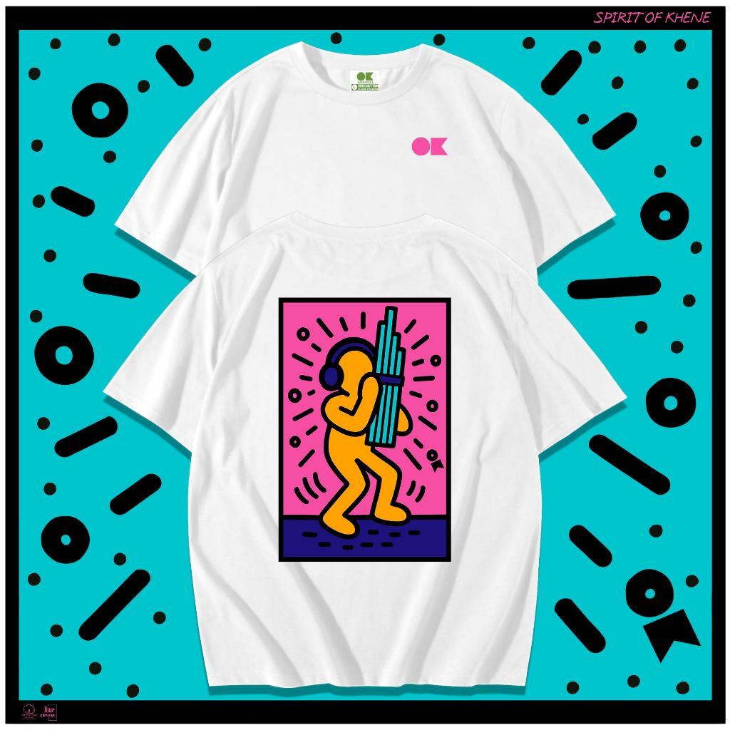 OK Apparel เสื้อยืดคอกลมแขนสั้น ลาย bamboo mouth organ Oversize Cotton USAคุ้มสุด!
