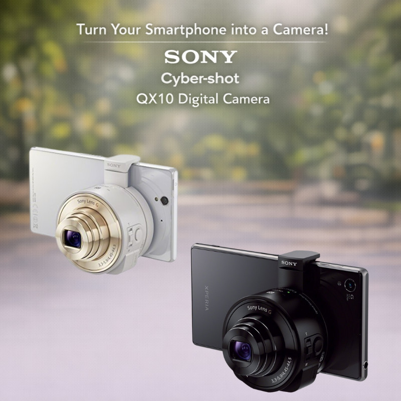 Sony Cyber-shot QX10 กล้องเลนส์สไตล์ ขนาดกะทัดรัด ซูมออปติคอล พกพาง่าย