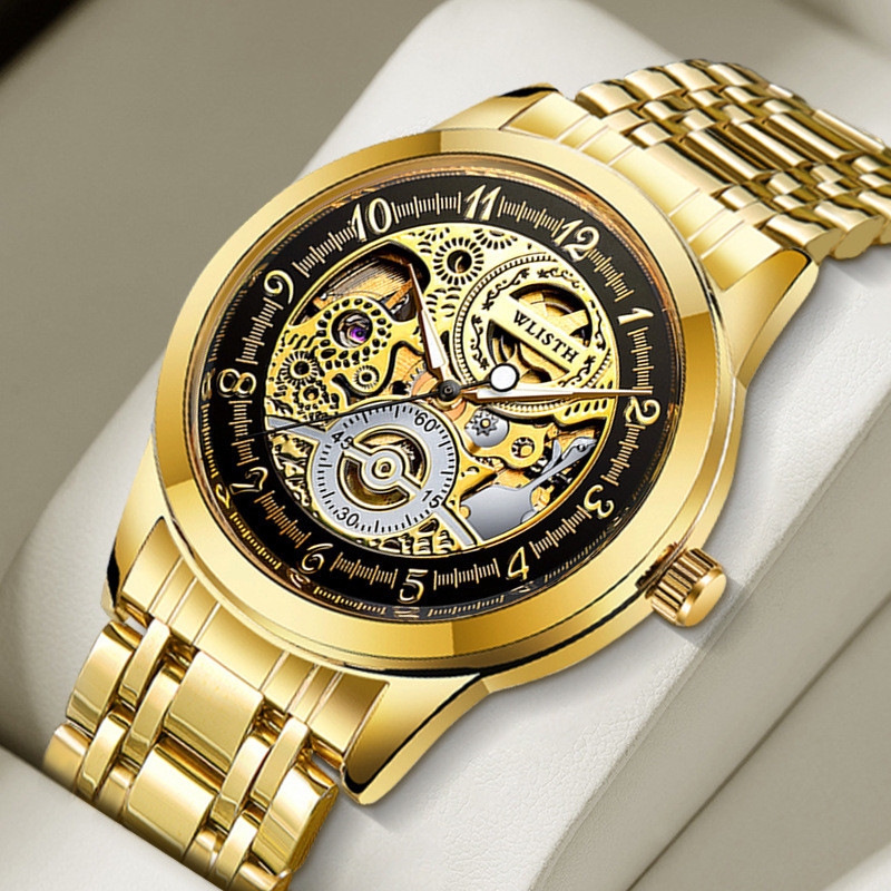 นาฬิกาแบรนด์ Wolix Automatic Mechanical Watch, Gold Mens Automatic Mechanical Watch