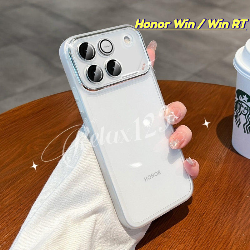 Honor Win RT 5GปลอกSoft Clear Squareชุบซิลิโคนเคสโทรศัพท์สําหรับHonor Win 5G HONOR WIN RT Honor WIN 