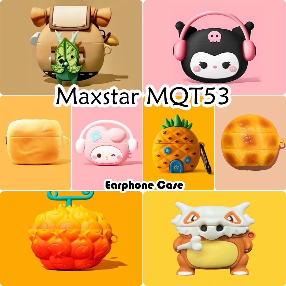 In StockFor Maxstar MQT53 Case Casing Soft Silicone Headphone Case Cool Tide Cartoon NO.3