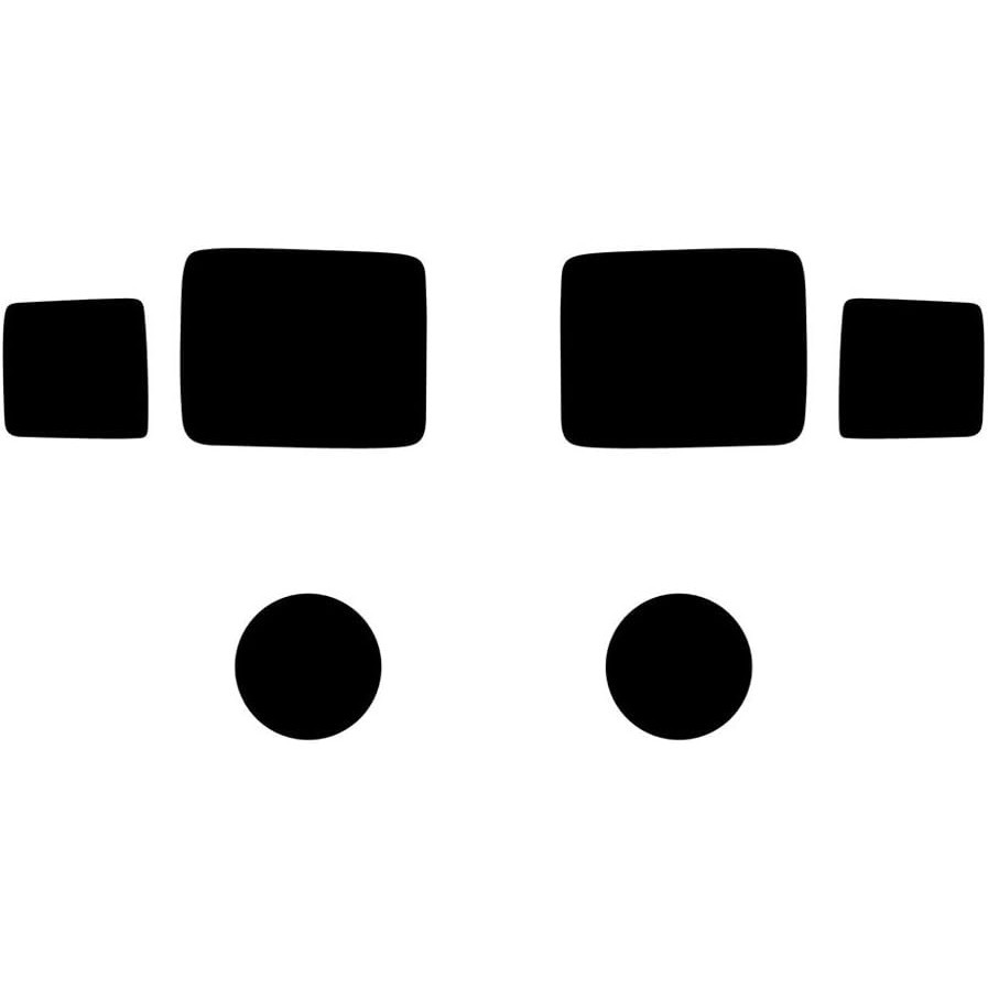 Rvyl Headlight Tint Covers เข้ากันได้กับ Hummer H3T 2009-2010 - Blackout Smoke