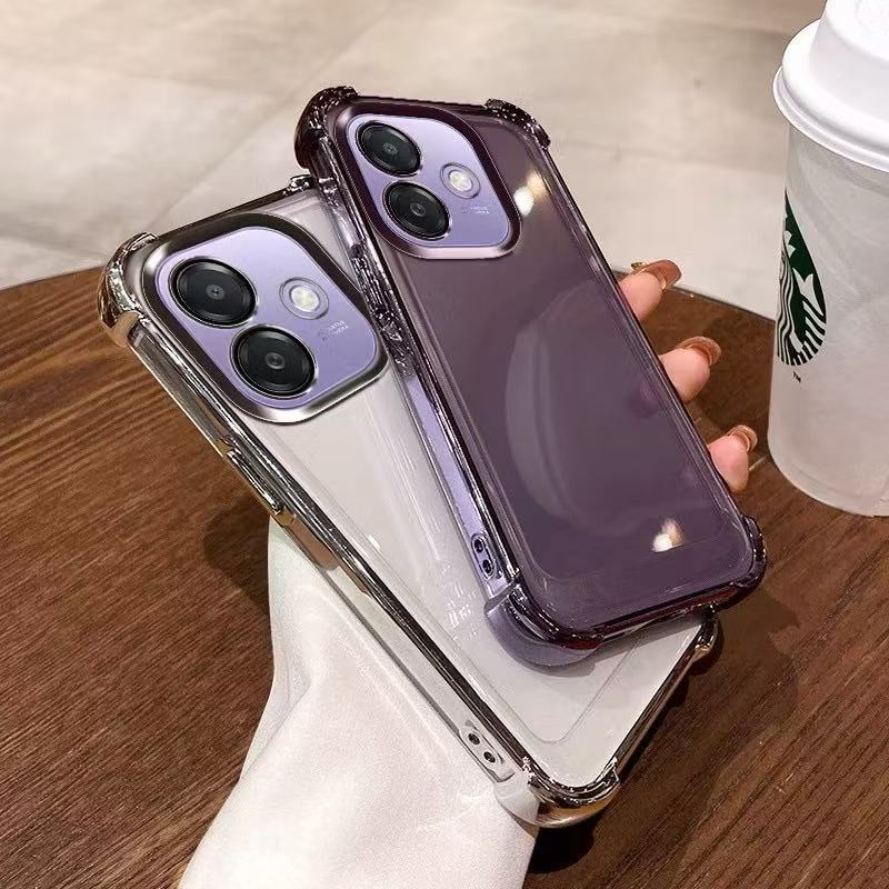 ⚡️ส่งจากไทย⚡️เคสใส กันกระแทก สำหรับ สำหรับ Oppo A3x A5pro A5x A6pro A6x A18 A9 2020 Reno14 Reno14F Reno14pro ขอบสี Case TPU กันเลนส์กล้อง - รูปที่ 5