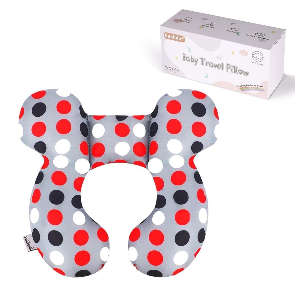 KAKIBLIN หมอนเดินทางสําหรับเด็ก, หมอนรองคอสําหรับเด็กสําหรับเบาะรถยนต์, หมอนรองศีรษะและคอสําหรับเบาะ