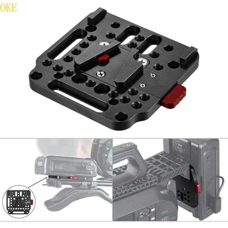 OKE Camera V Mount Holder Plate with 32 Screw Port for FS7 Photographers