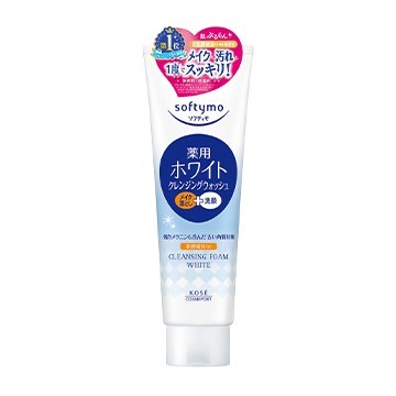 SOFTYMO WHITE CLEANSING WASH B 190 G / โฟมล้างหน้าและล้างเครื่องสำอาง 2in1 สารสกัดจากไข่มุก ผิวนุ่มลื่น