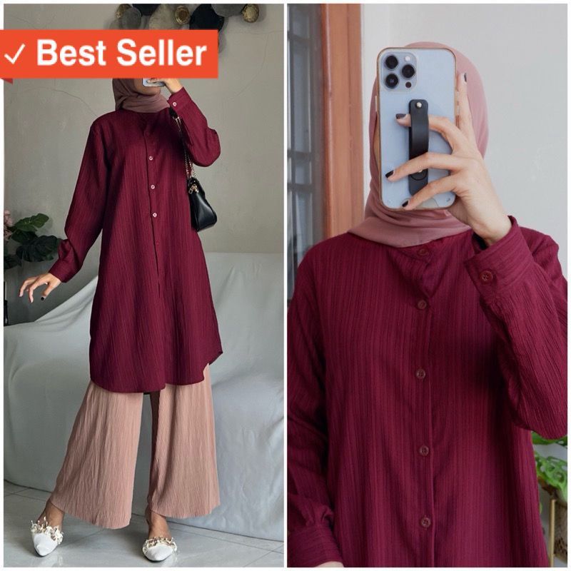 Cool Modern Muslim Womens Tunic Fashion / Plain Womens Tunic Lady Crush Oversize / Jumbo Zalfa Tunic