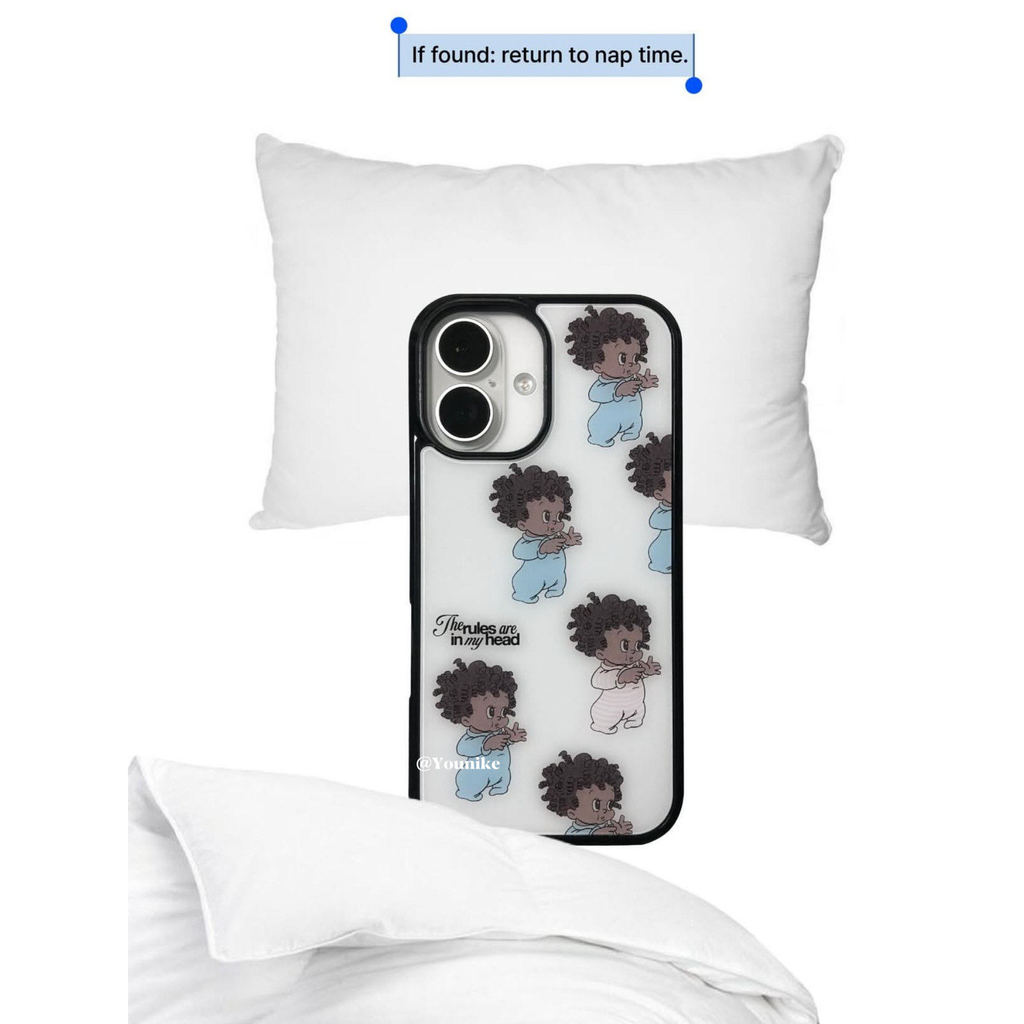 Good night boy สไตล์เกาหลี ins น่ารักเด็ก Anti-slip เหมาะสําหรับ iphone17pro/17promax เคสป้องกัน Apple 16 เคสโทรศัพท์ 16promax เคสป้องกัน 15/13/14 กรณี 11/12