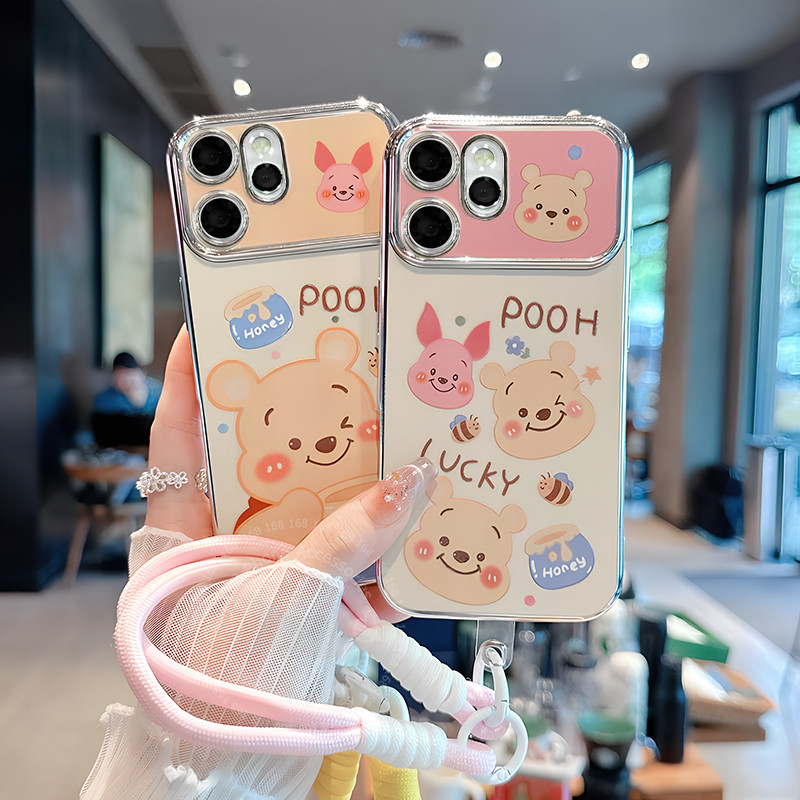 เคส OPPO Reno 16 15 Pro 5G เคส OPPO Reno 15 Pro Max 5G เคสน่ารักการ์ตูนน้องหมีวินนี่ผิวอ่อนกันกระแทก เคสซิลิโคนเคลือบอ่อนสำหรับสาว ๆ นักเรียน