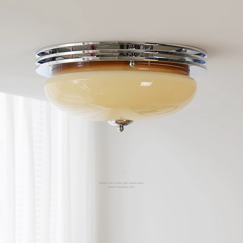 Vintage Bedroom Ceiling Light Bauhaus Retro Master Bedroom Secondary Bedroom Light Cream Style Glass