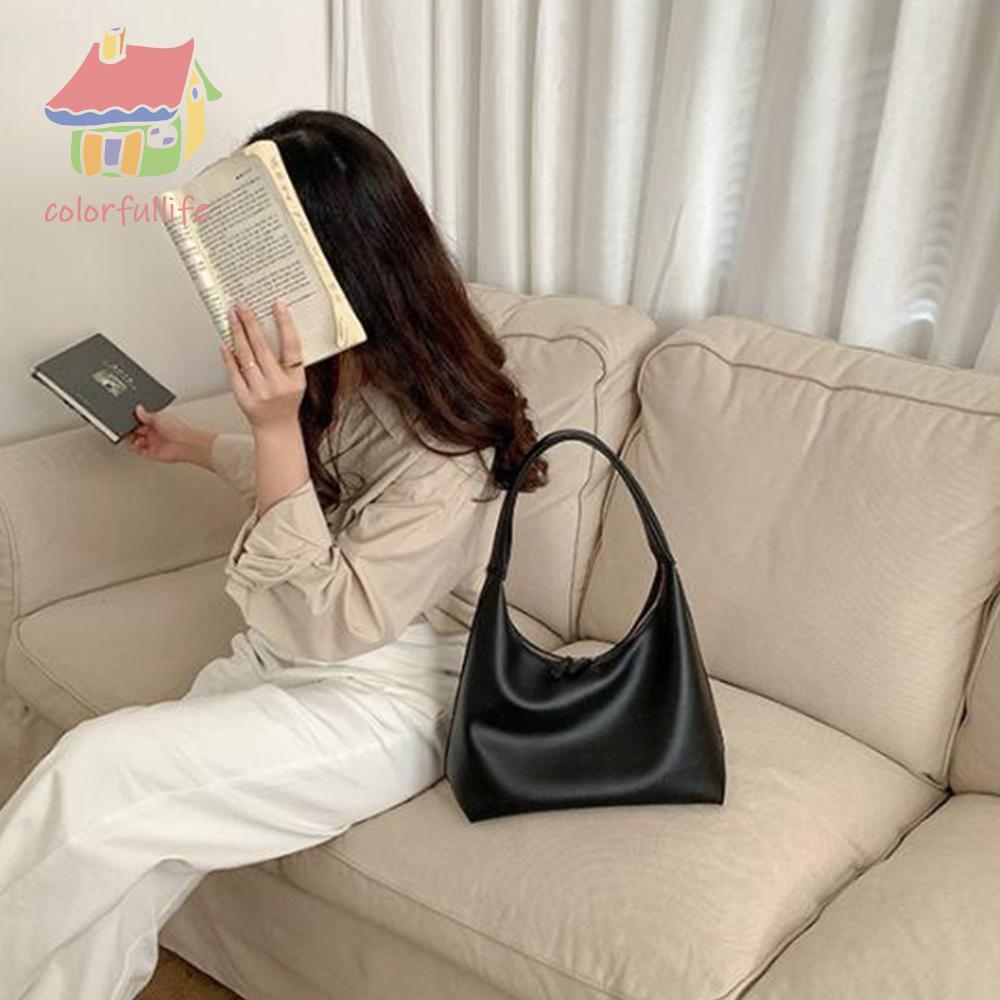 กระเป๋ารักแร้ความจุขนาดใหญ่ แบบ tote bag สำหรับทำงานหรือเดินทาง ผลิตจากหนังpu