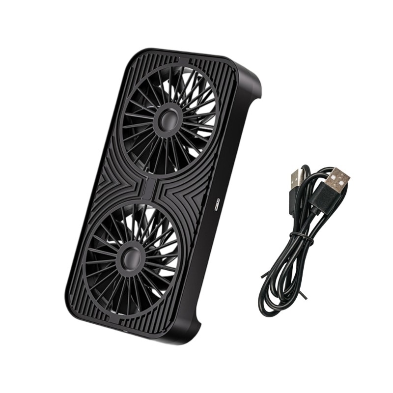 Moon 29x14 ซม.Airflow Cooling Base สําหรับอุปกรณ์อิเล็กทรอนิกส์พัดลมคู่ USB Powered Silents Operatio
