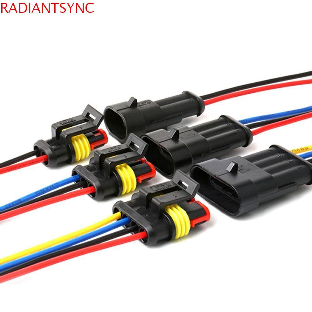 RADIANTSYNC ปลั๊กขั้วต่อสายไฟกันน้ํา Plug-In Unit Wear-Resisting 1P 2P 3P 4P 5P 1 2 3 4 5 6 Way Harn