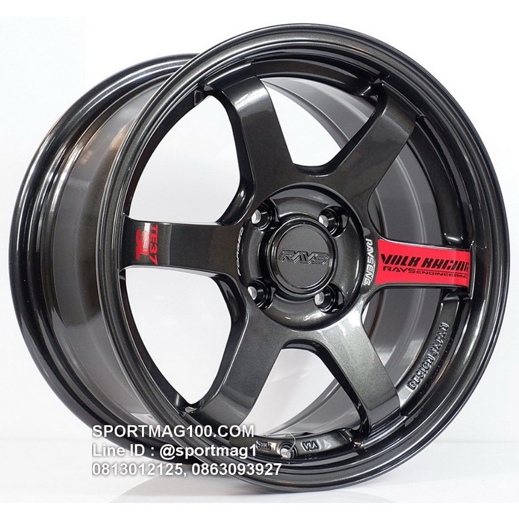 ล้อแม็กซ์ TE37 Sonic SL ขอบ15นิ้ว 4รู100 สีไดมอนแบล็ค กว้าง7นิ้ว Offset35 [18505]