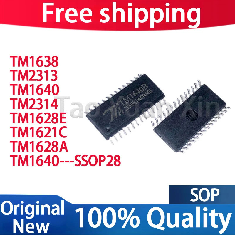 5 ชิ้น TM1638 TM2313 TM1640 TM2314 TM1628E TM1621C TM1628A ชิปเซ็ต SOP